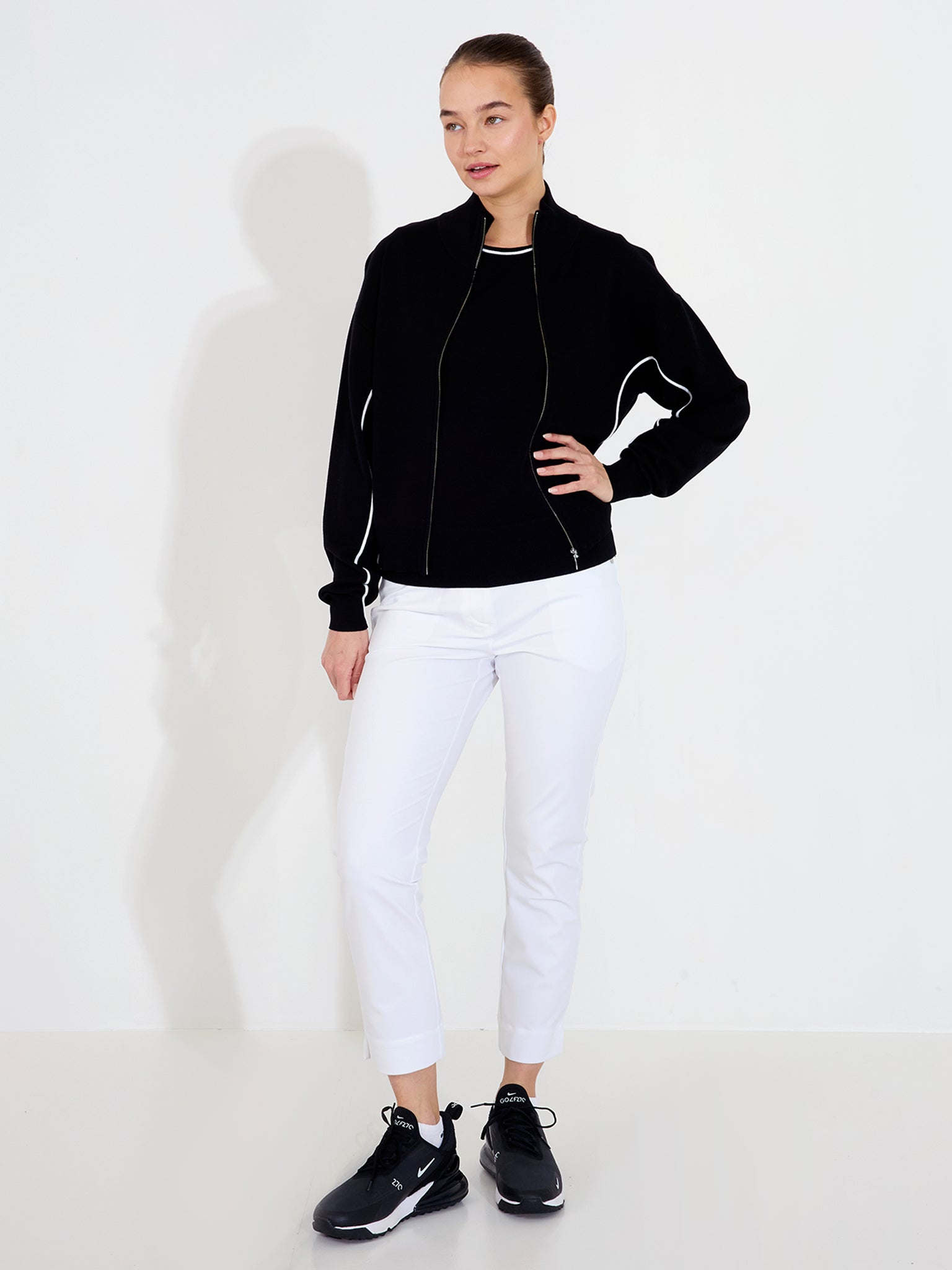 Lds Niblick fullzip - black – Abacus Sportswear