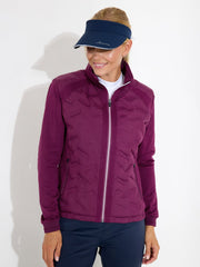 Lds Portrush hybrid jacket - beetroot