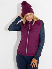 Lds Portrush hybrid vest - beetroot