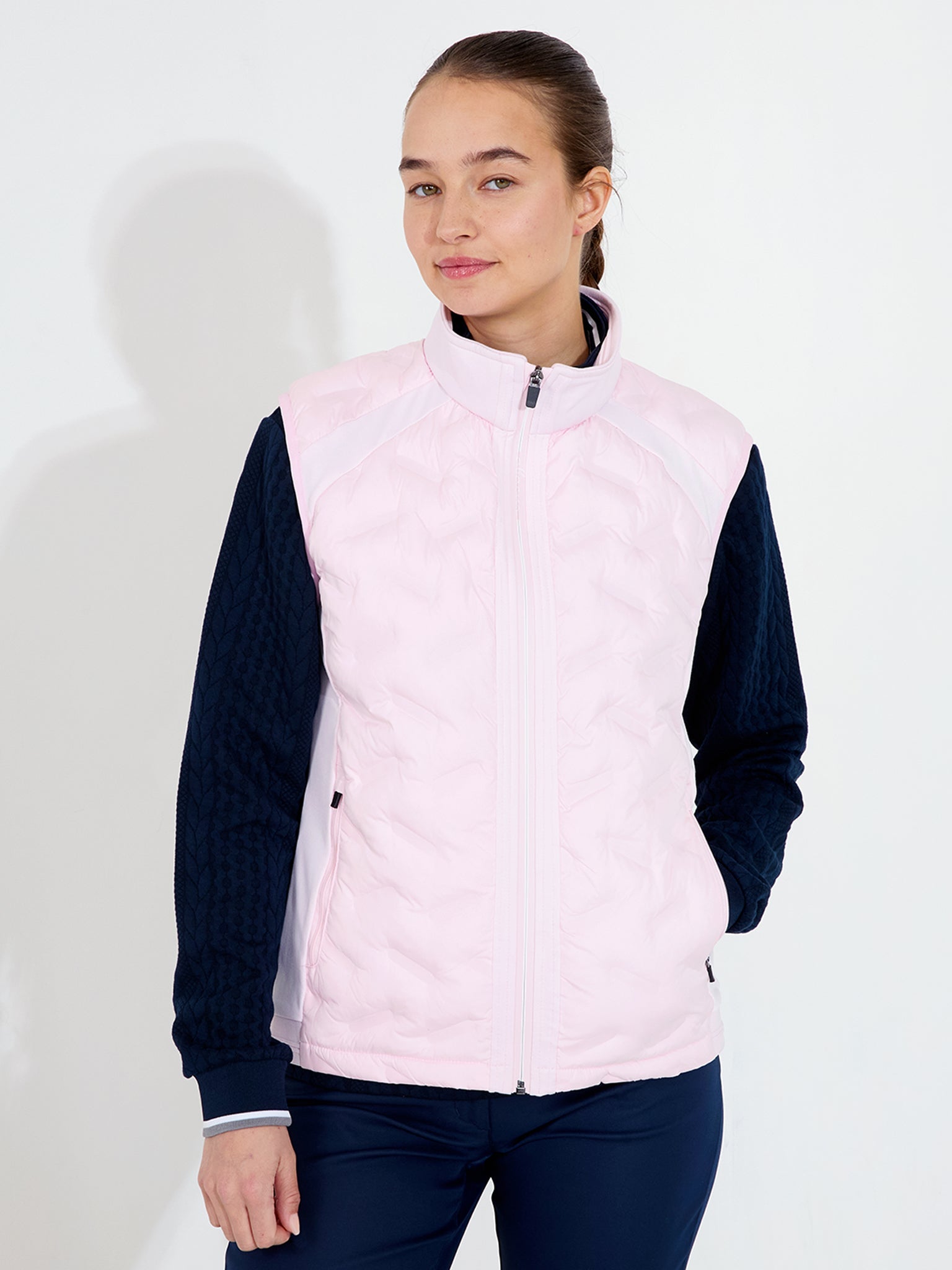 Lds Portrush hybrid vest - lt.pink – Abacus Sportswear