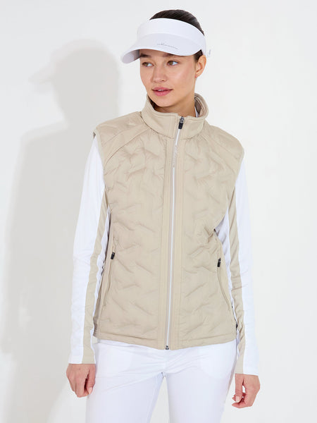 Lds Portrush hybrid vest - lt.sand – Abacus Sportswear