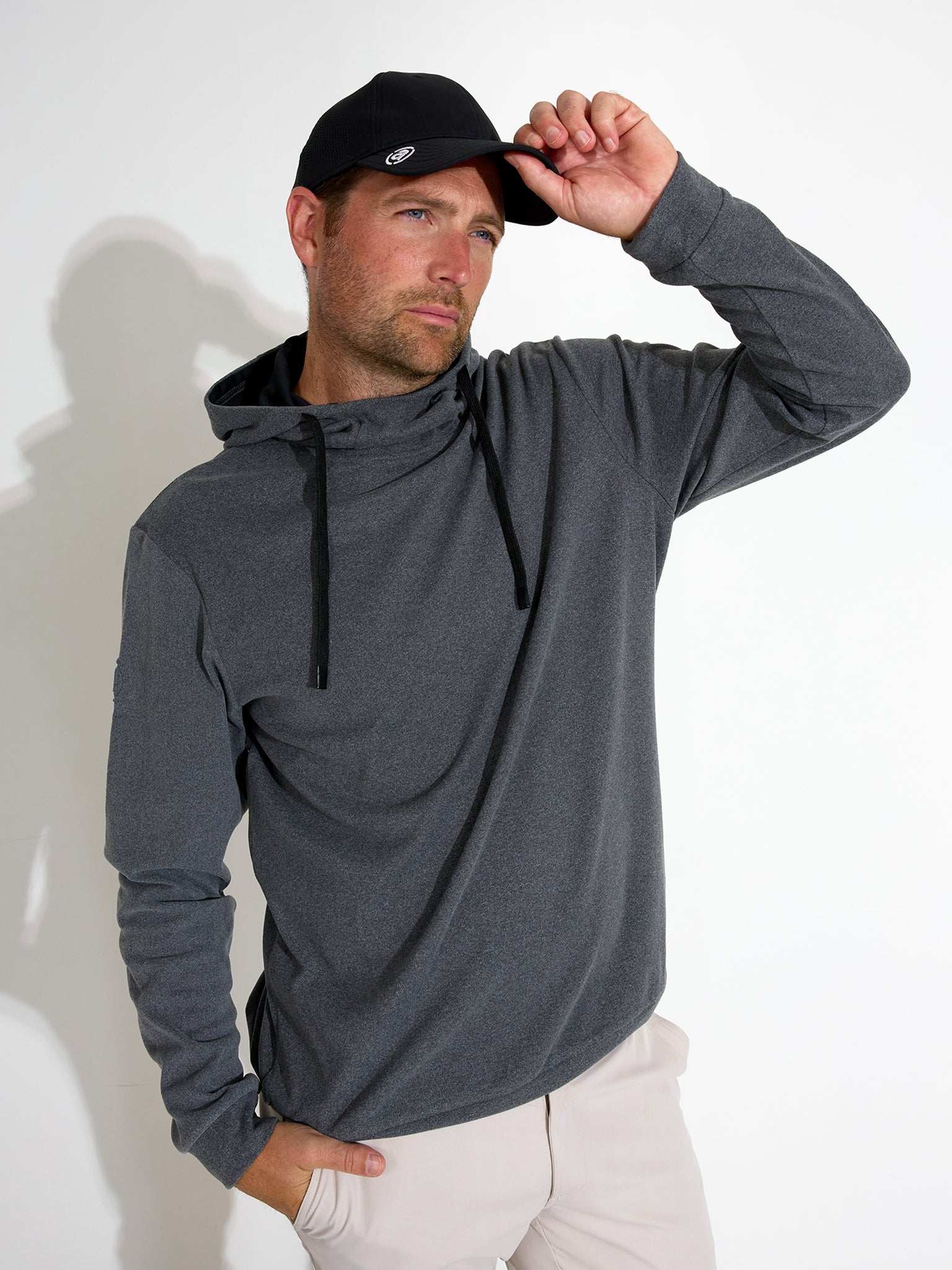 Mens Banff hoodie - dk.greymelange – Abacus Sportswear
