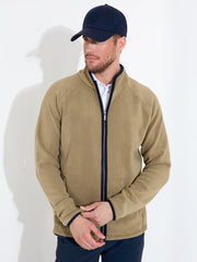 Mens Foxhills midlayer fullzip - taupe
