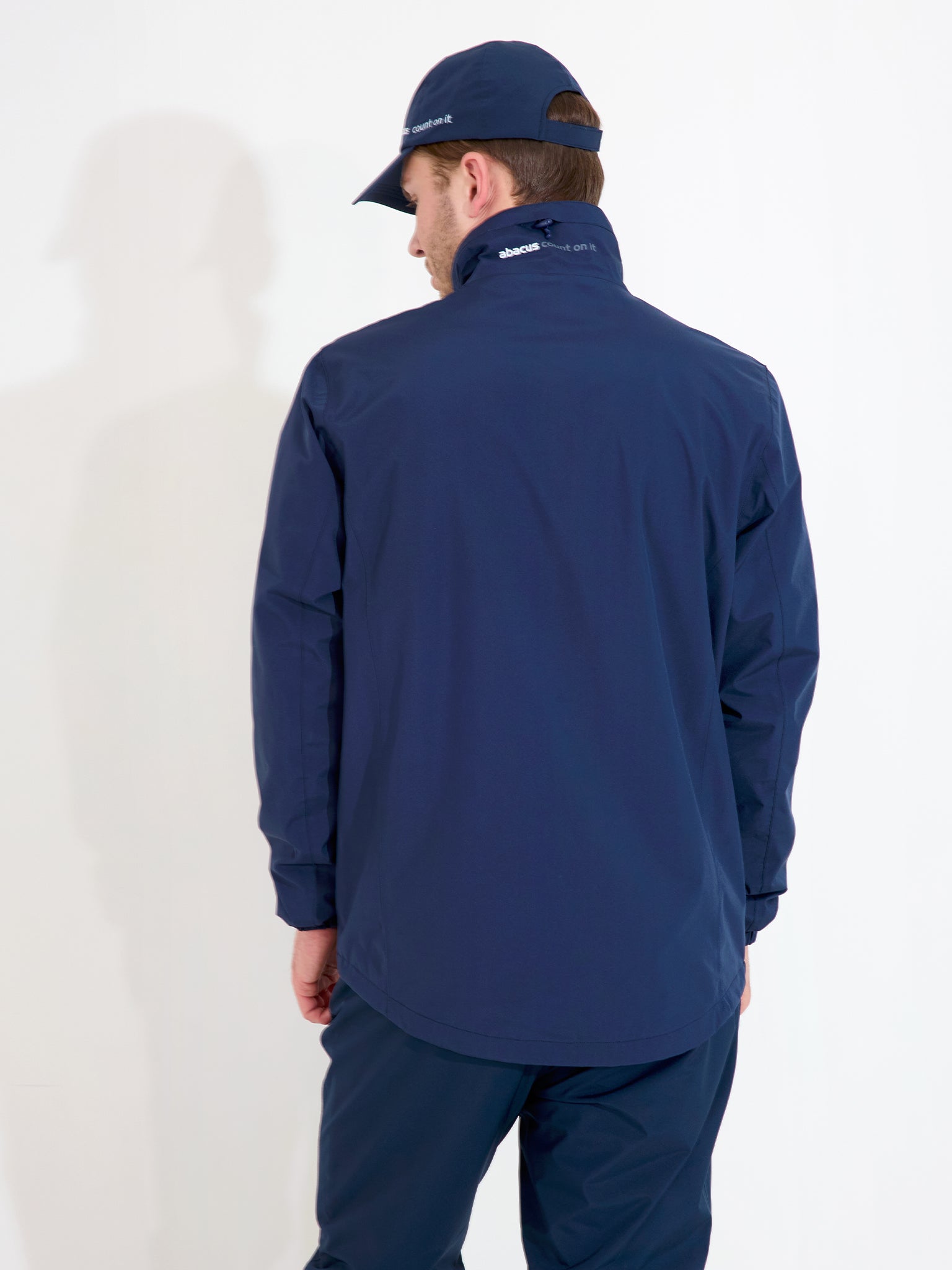 Mens Links stretch rainjacket - navy – Abacus Sportswear