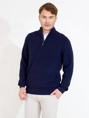 Mens Niblick knitted pullover - navy