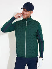 Mens Portrush hybrid vest - course green