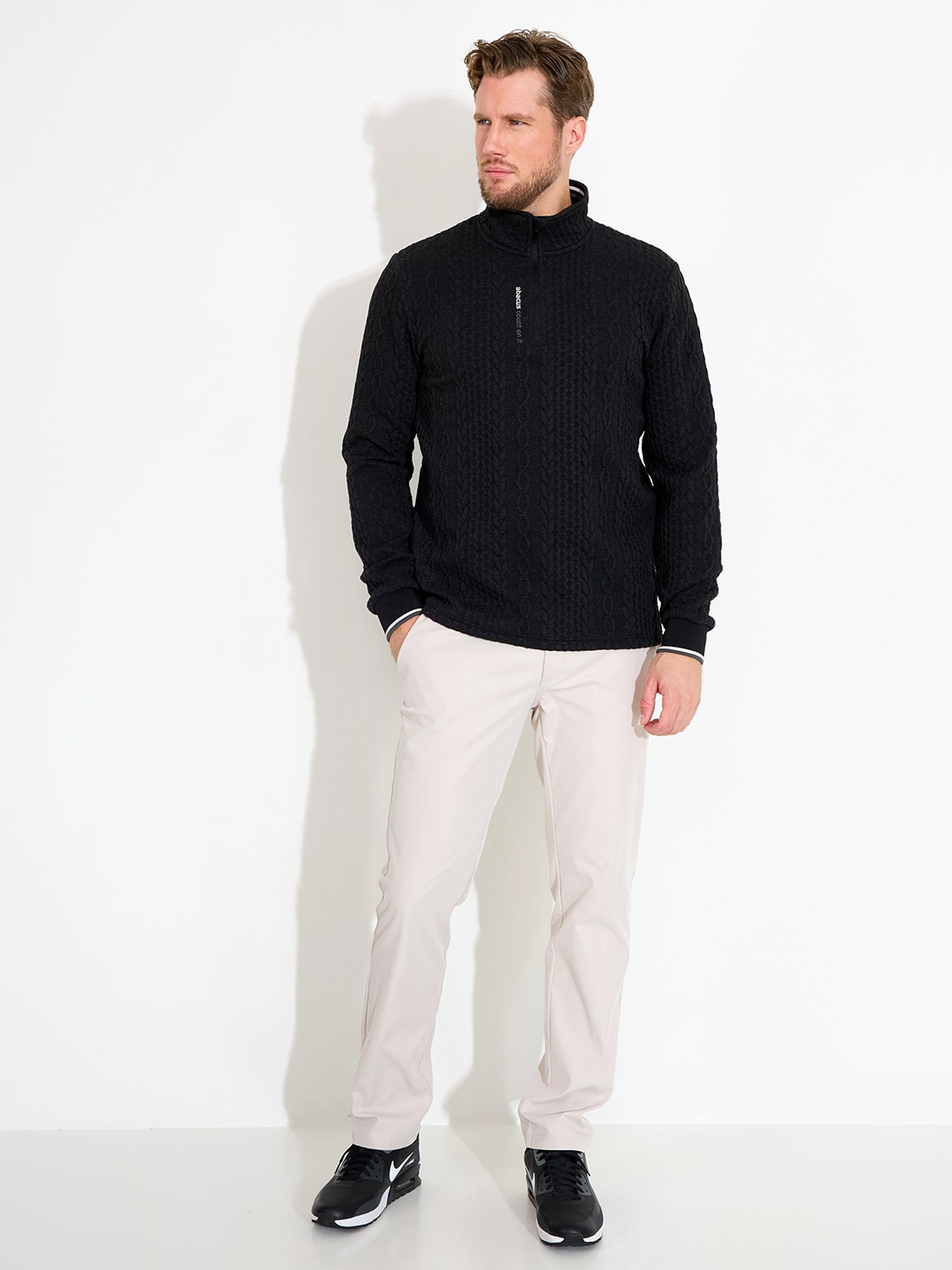 Mens Woburn midlayer - black – Abacus Sportswear
