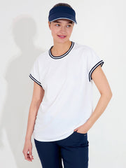 Lds Peggy loosefit cupsleeve - white