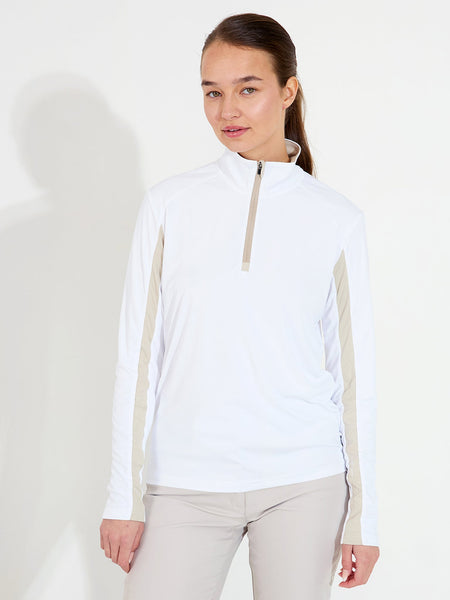 Lds Aloha UV longsleeve - white/lt.sand – Abacus Sportswear