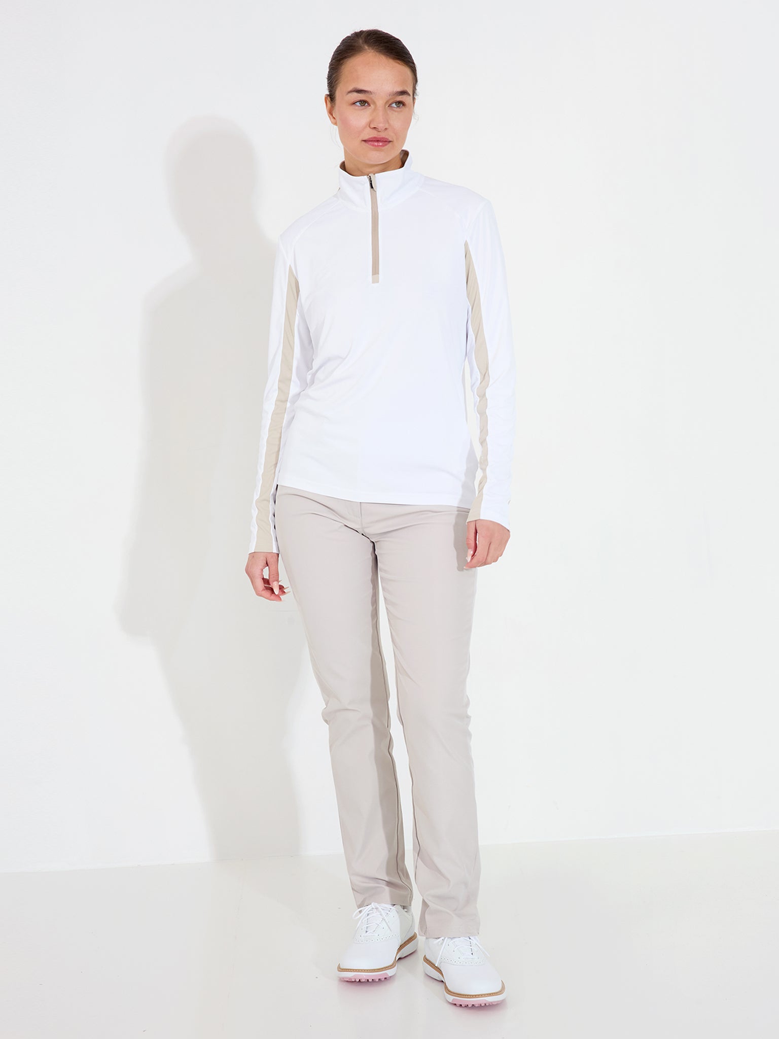 Lds Aloha UV longsleeve - white/lt.sand – Abacus Sportswear