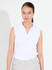 Lds Victoria drycool sleeveless - white