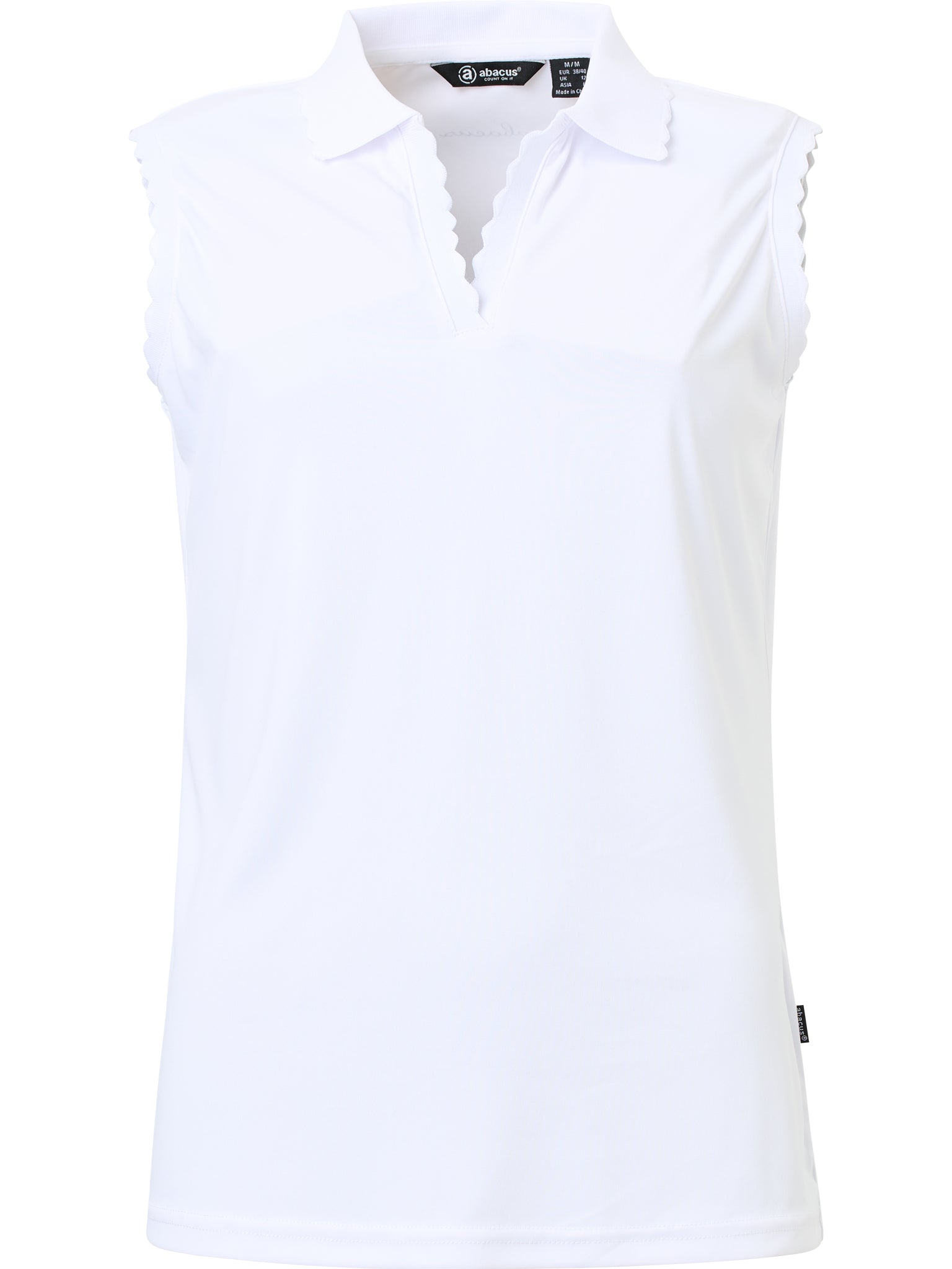Lds Victoria drycool sleeveless - white – Abacus Sportswear