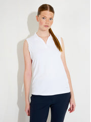 Lds Victoria drycool sleeveless - white