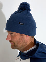 Edison knitted hat - steelblue