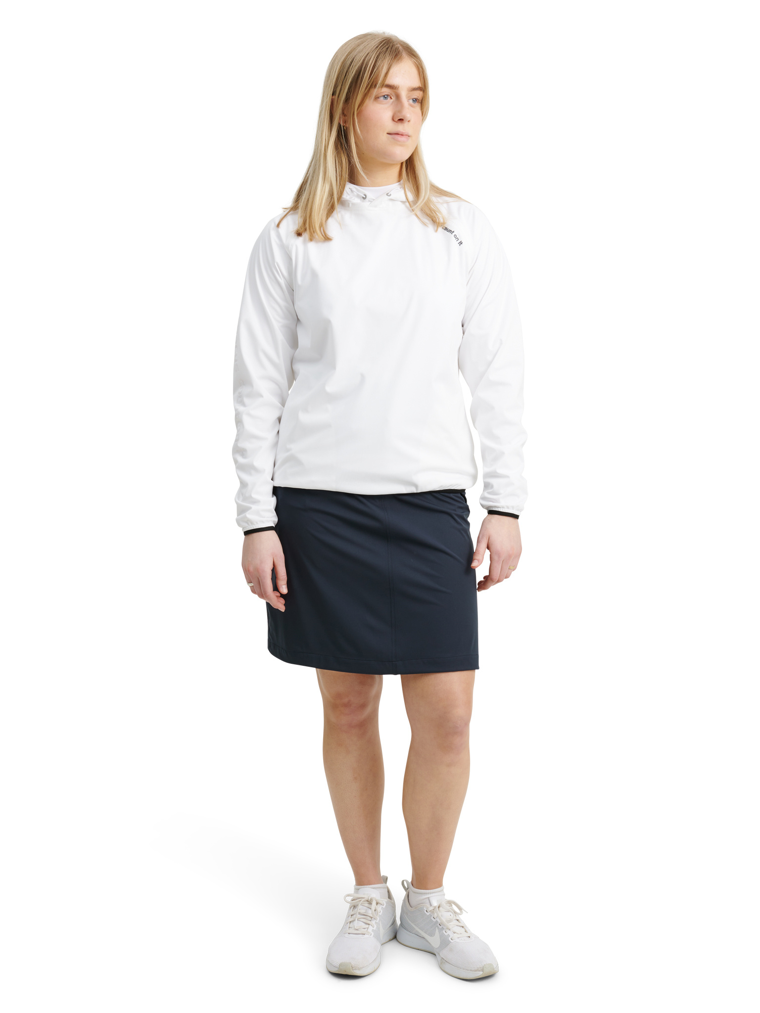 Lds Bounce waterproof hoodie - white