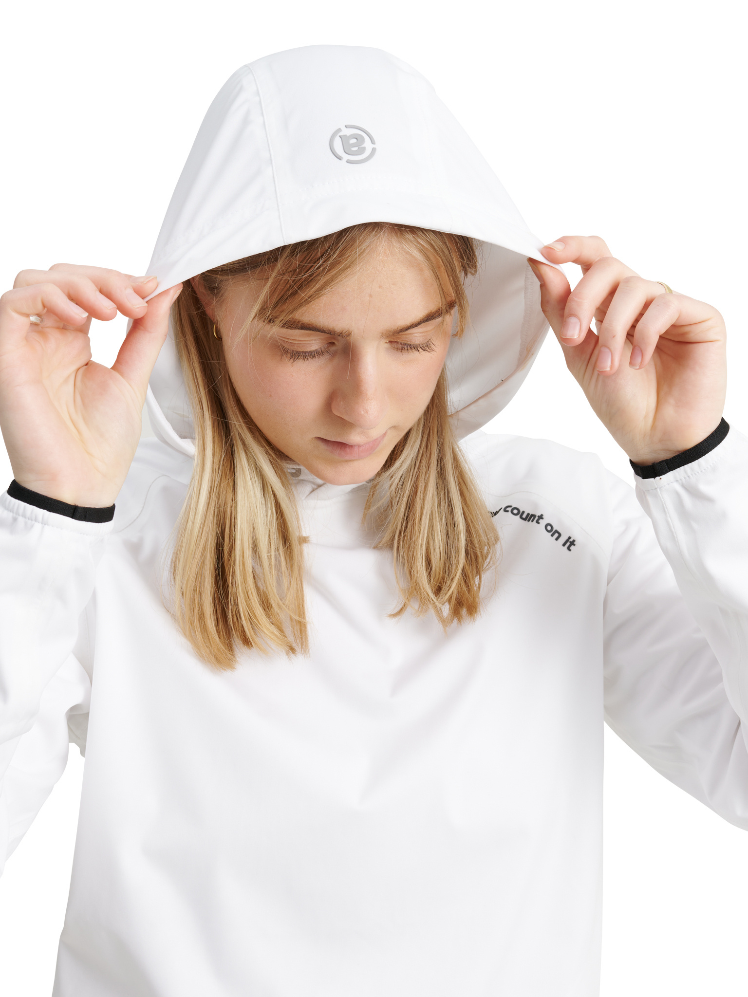Lds Bounce waterproof hoodie - white