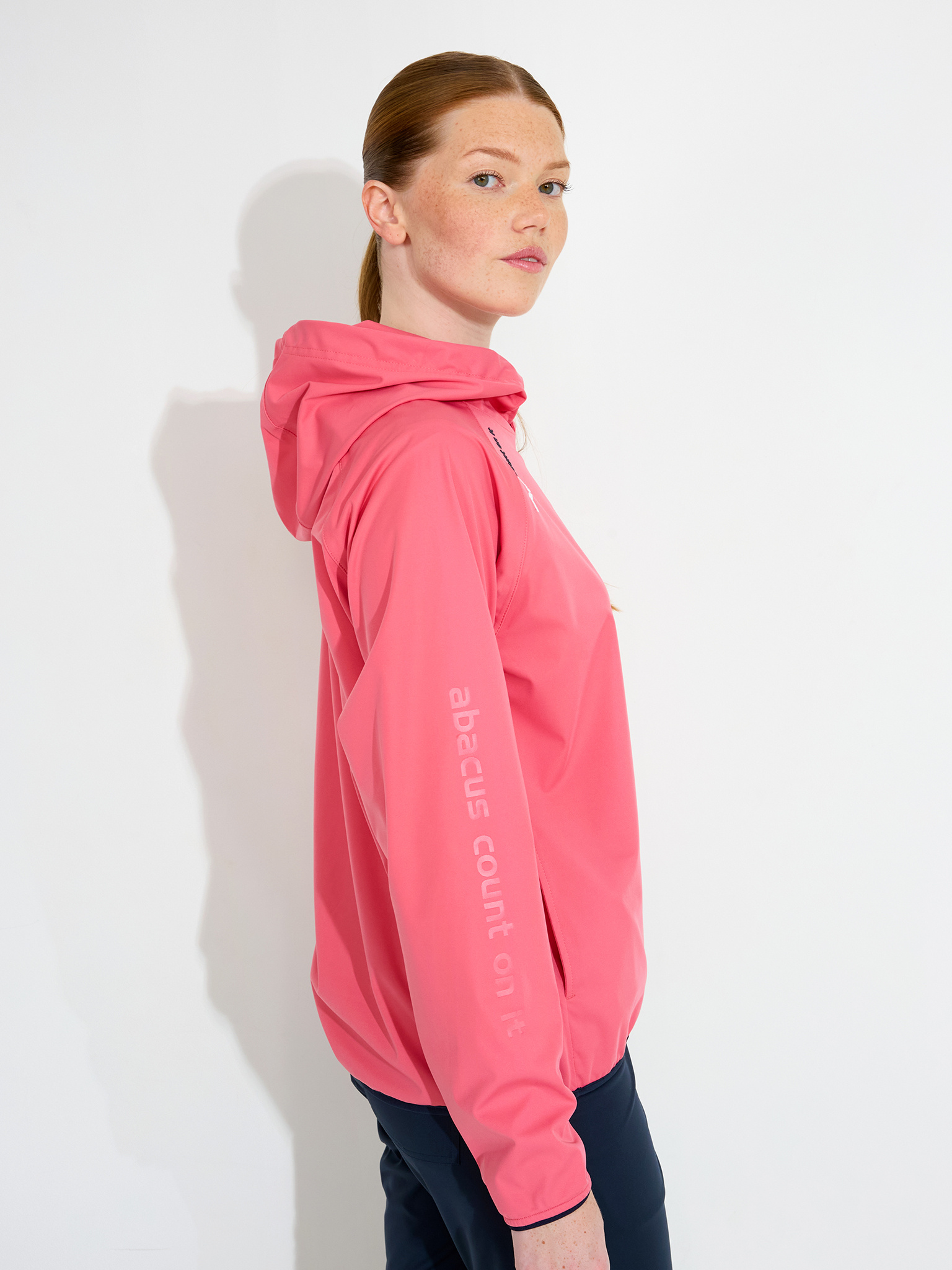 Lds Bounce waterproof hoodie - lipstick