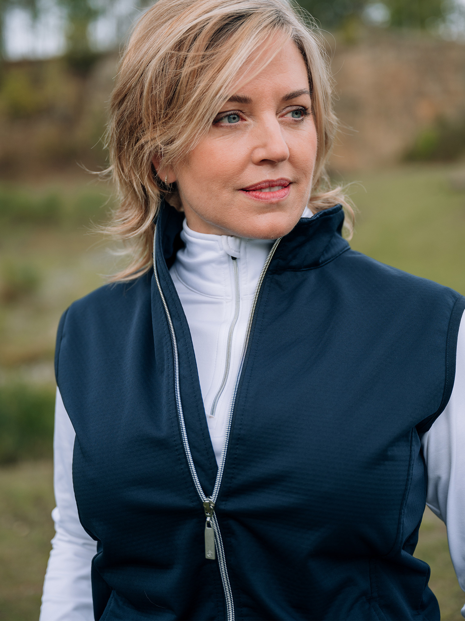 Lds Lytham softshell vest - navy