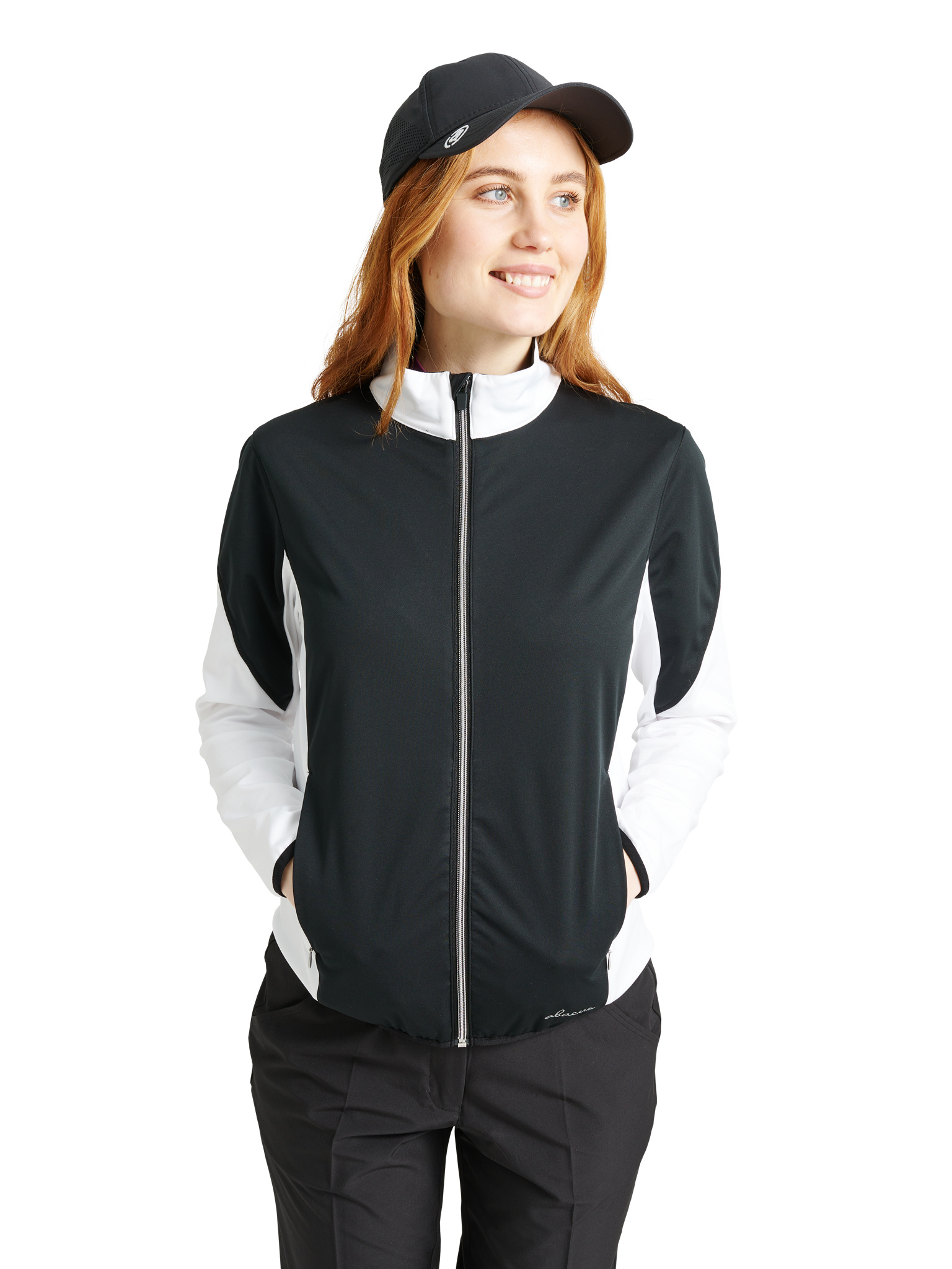 Lds Dornoch softshell hybrid jacket - black/white