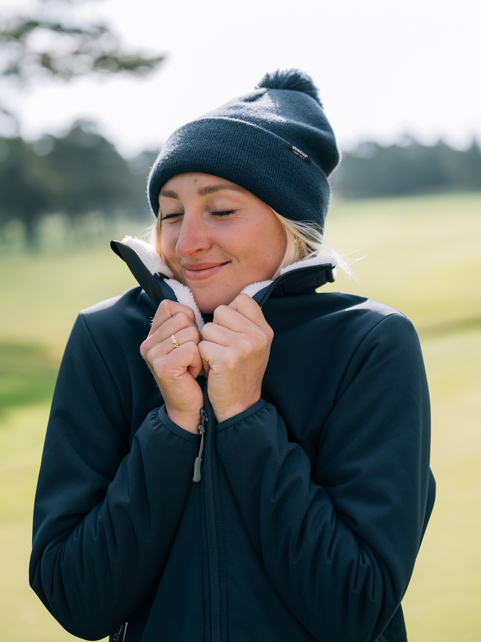 Lds Muirfield warm softshell jacket - navy