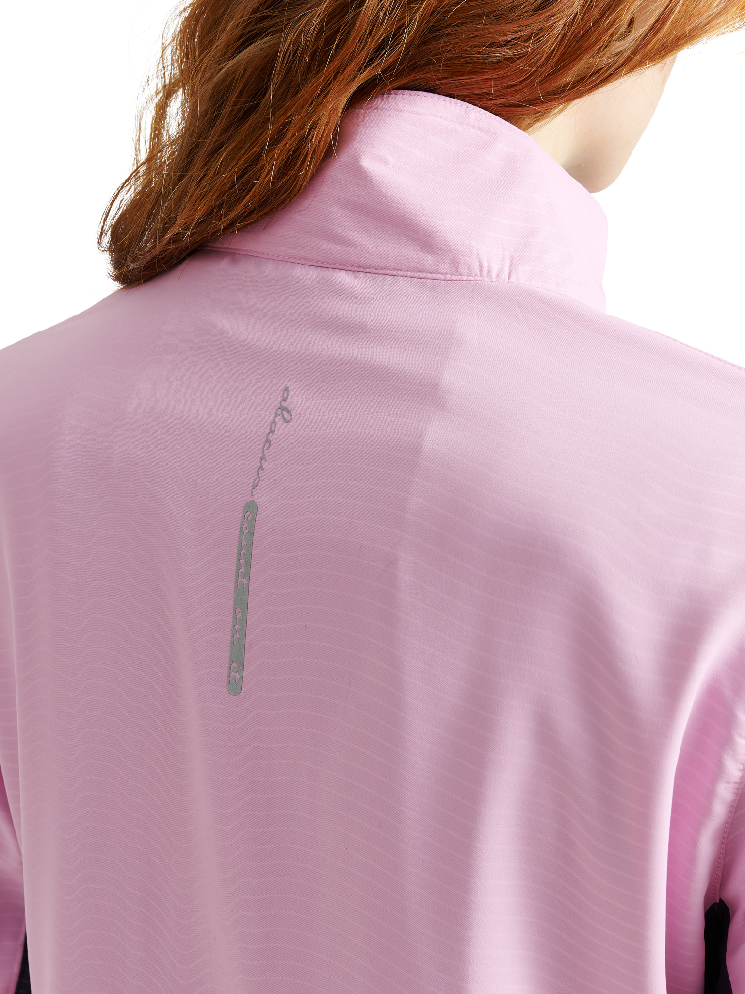 Lds Lanark stretch wind jacket - navy/peony