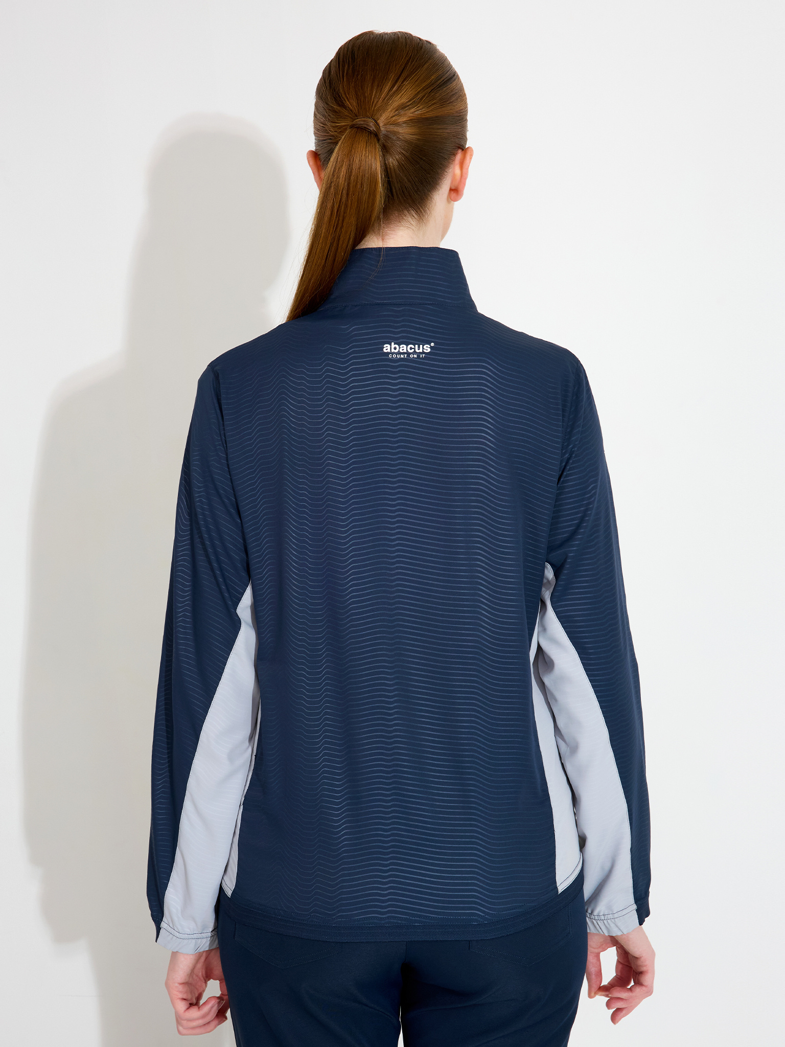 Lds Lanark classics stretch wind jacket - navy/lt.grey