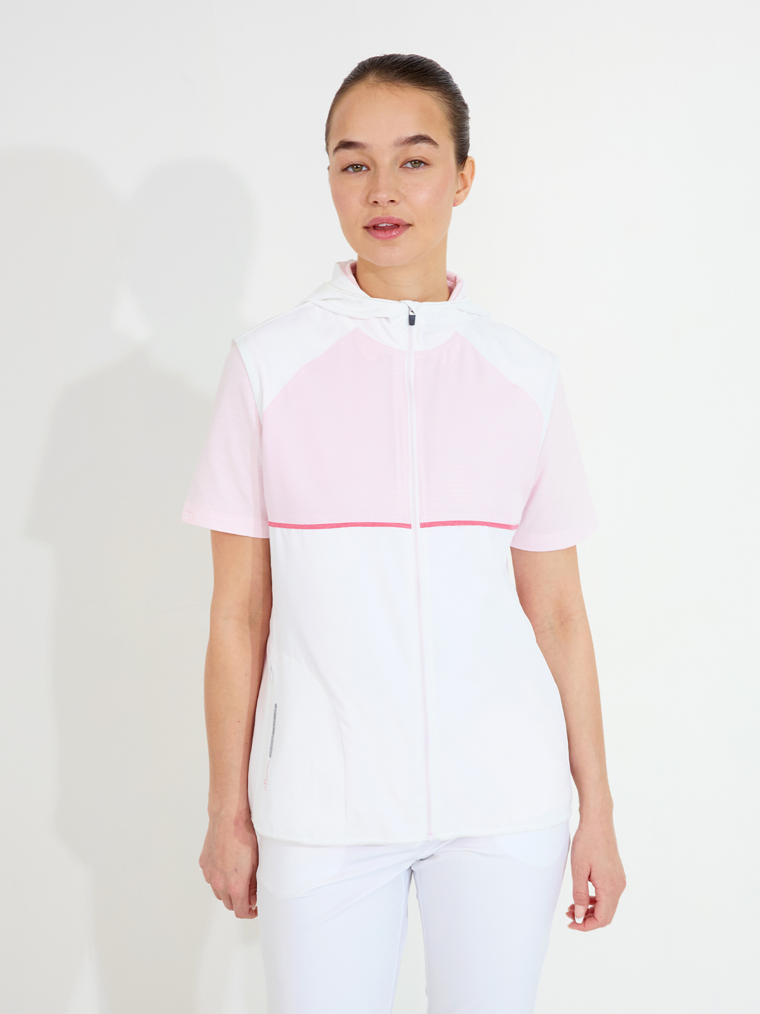 Lds Lanark stretch windvest - lt.pink