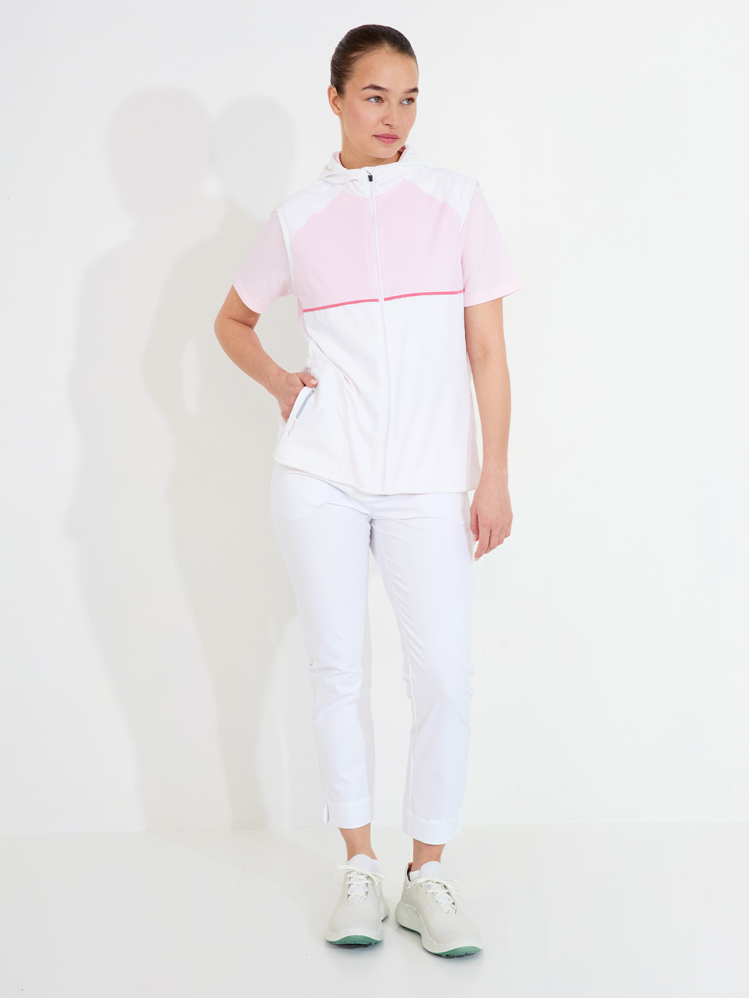 Lds Lanark stretch windvest - lt.pink