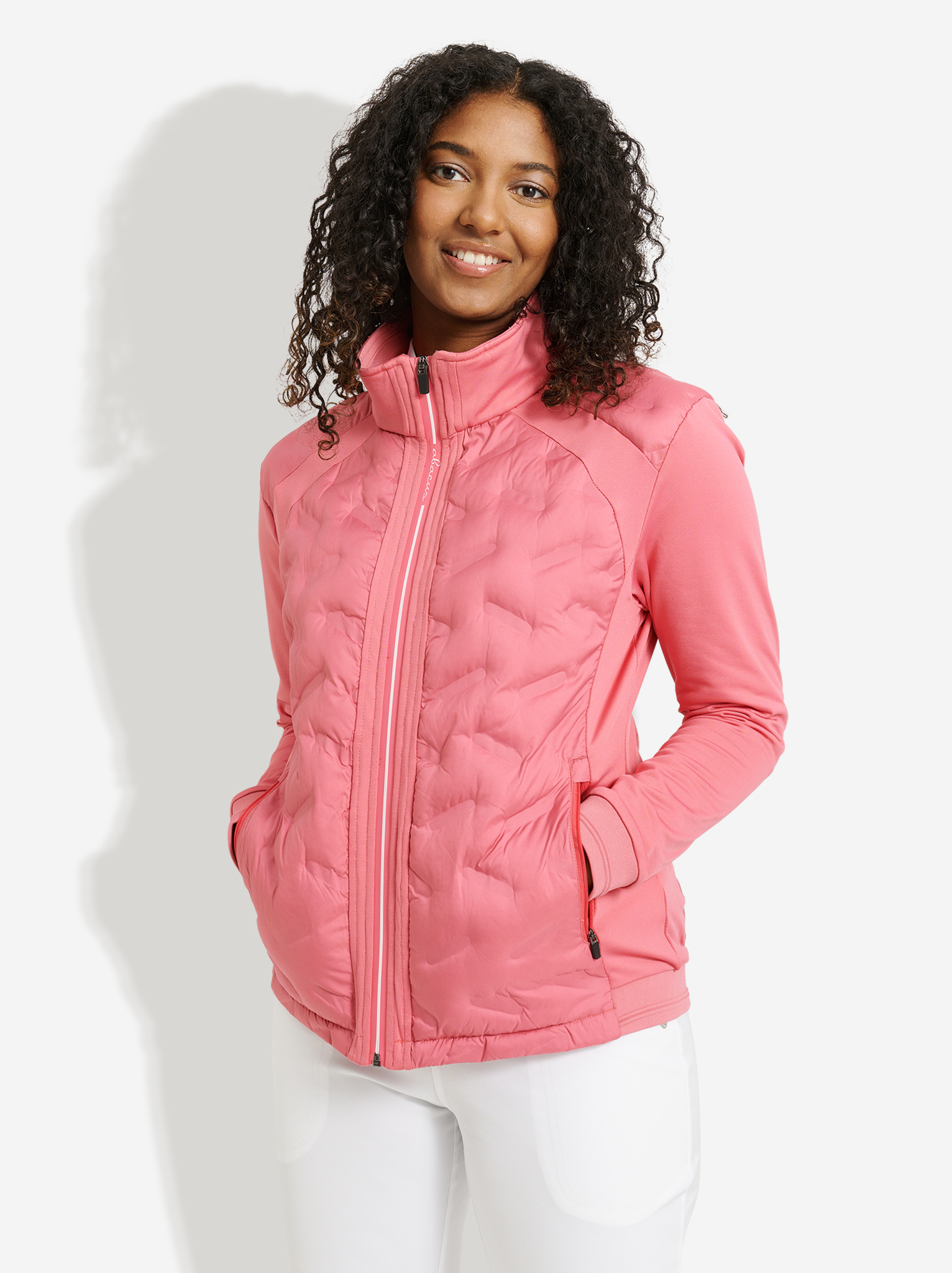 Lds Portrush hybrid jacket - lipstick
