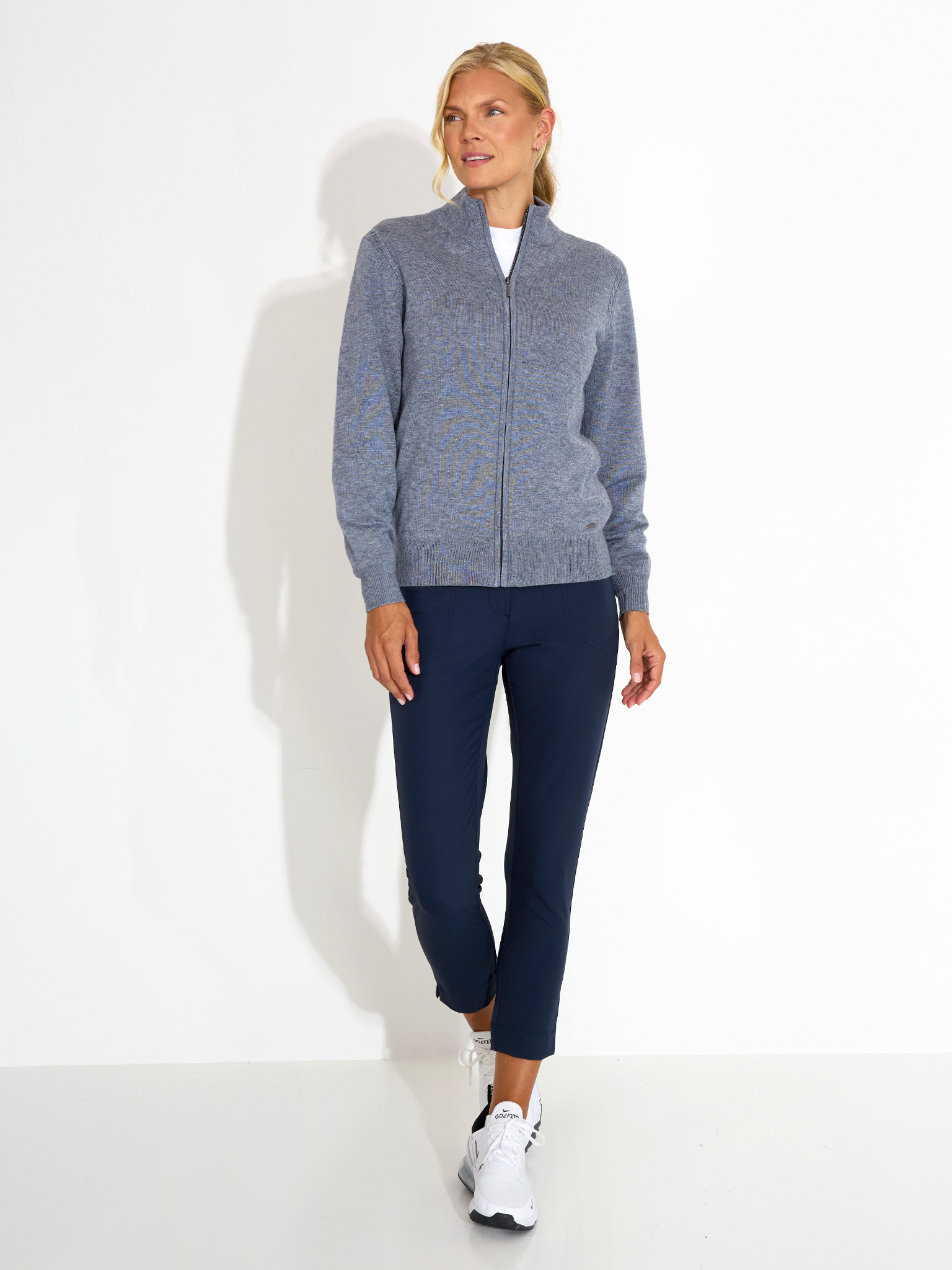 Lds Liffin knitted windstopper - greymelange