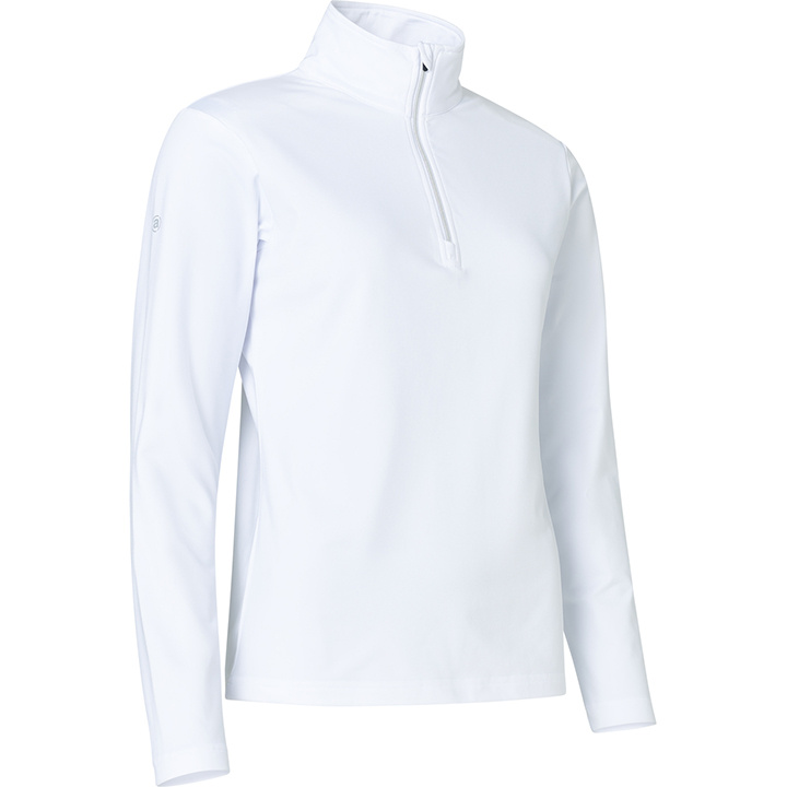 Lds Dunbar halfzip fleece - white