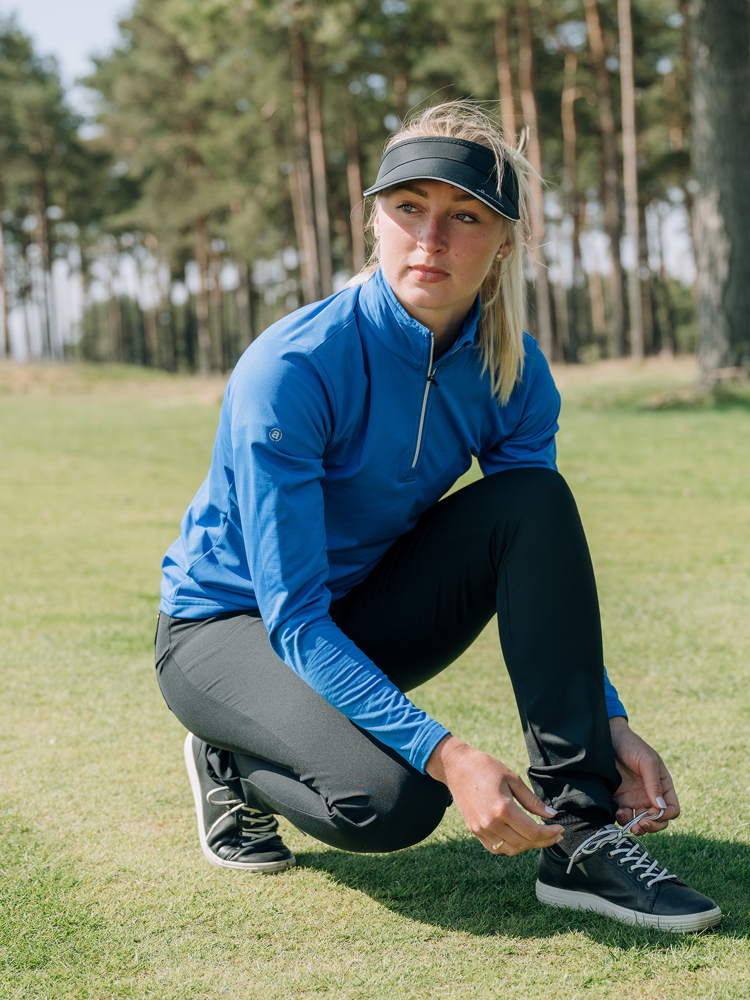 Lds Dunbar halfzip fleece - royal blue