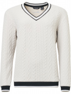 Lds Woburn midlayer pullover - stone melange Lds Woburn midlayer pullover - stone melange