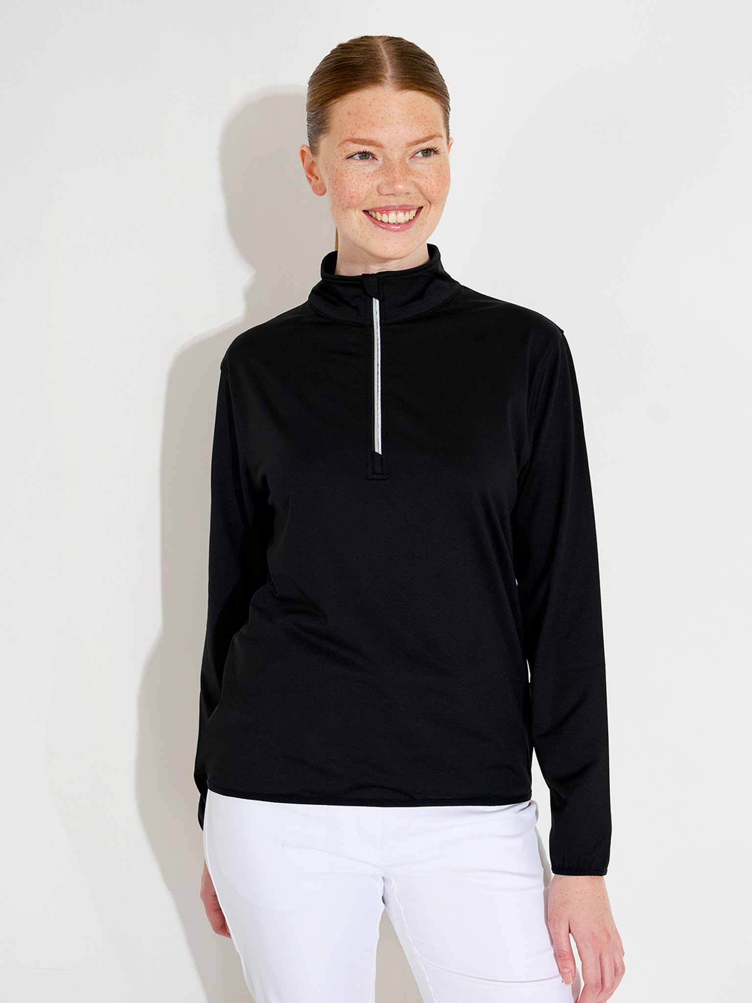 Lds Cradoc halfzip fleece - black