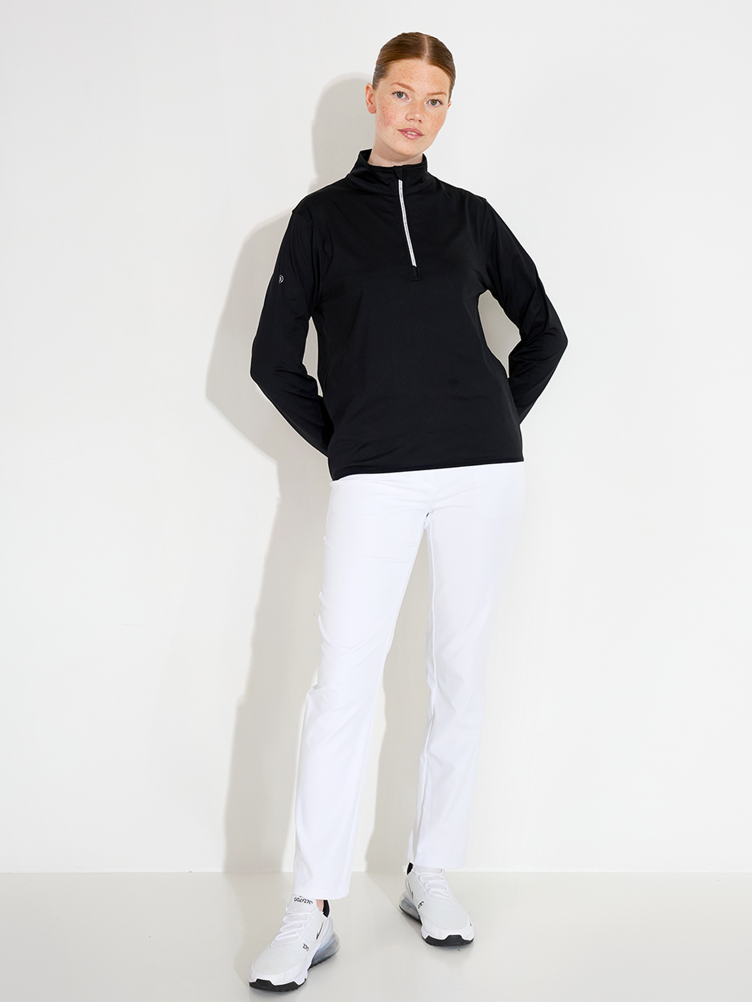 Lds Cradoc halfzip fleece - black