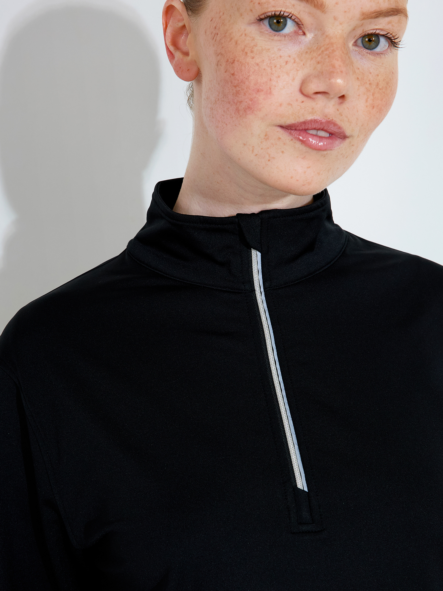 Lds Cradoc halfzip fleece - black