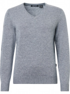 Lds Liffin V-neck pullover - greymelange Lds Liffin V-neck pullover - greymelange