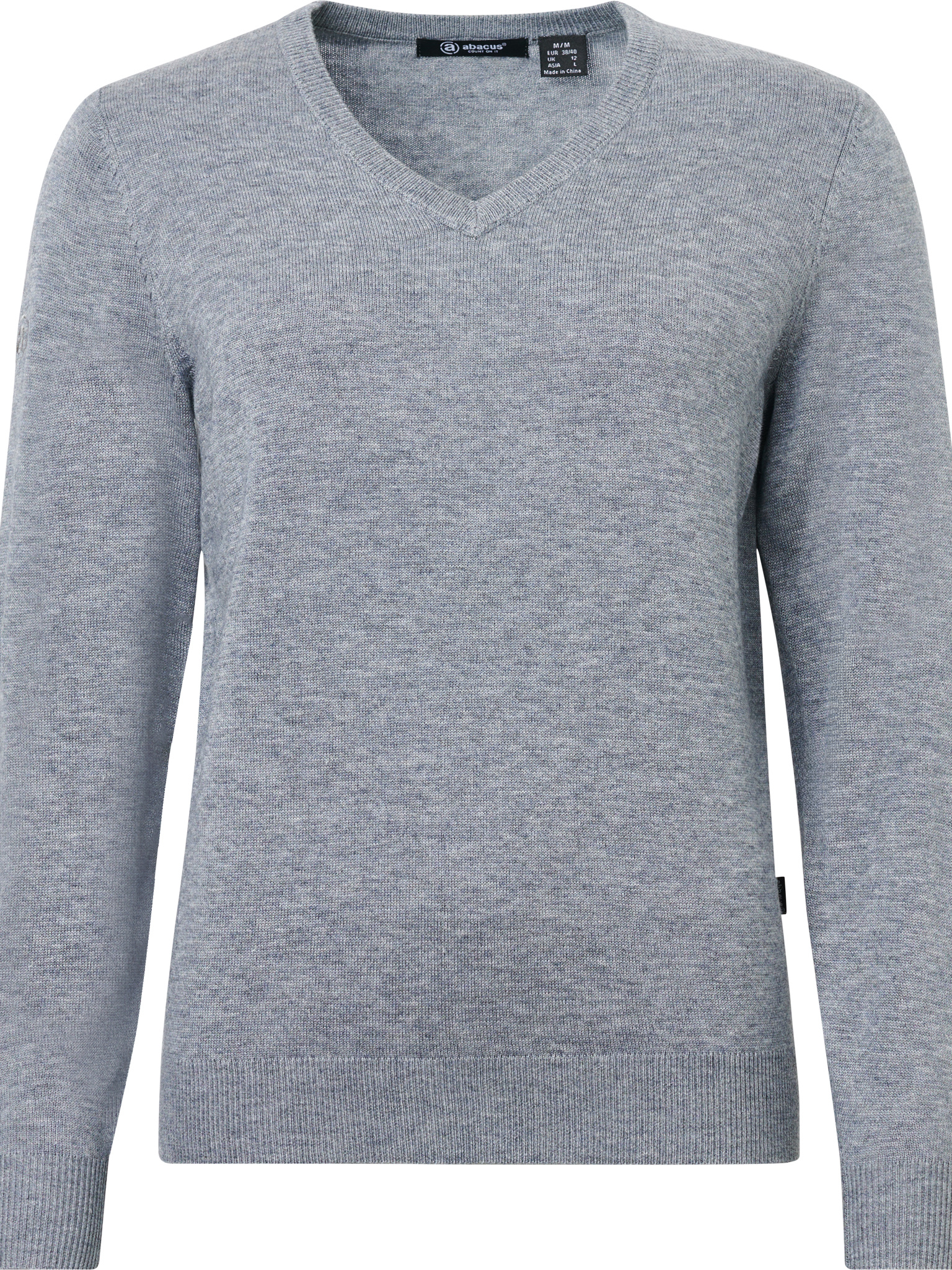 Lds Liffin V-neck pullover - greymelange