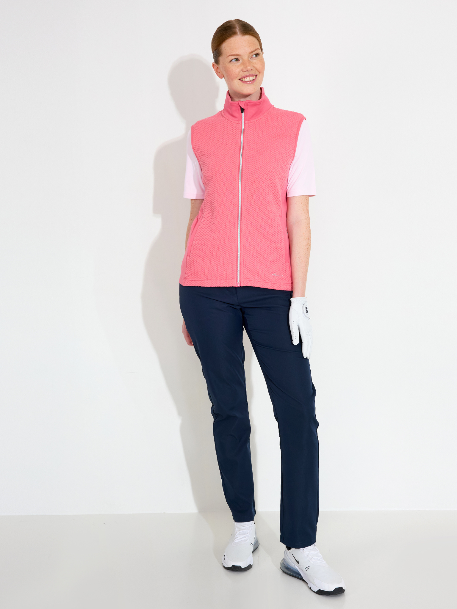 Lds Carden midlayer vest - lipstick