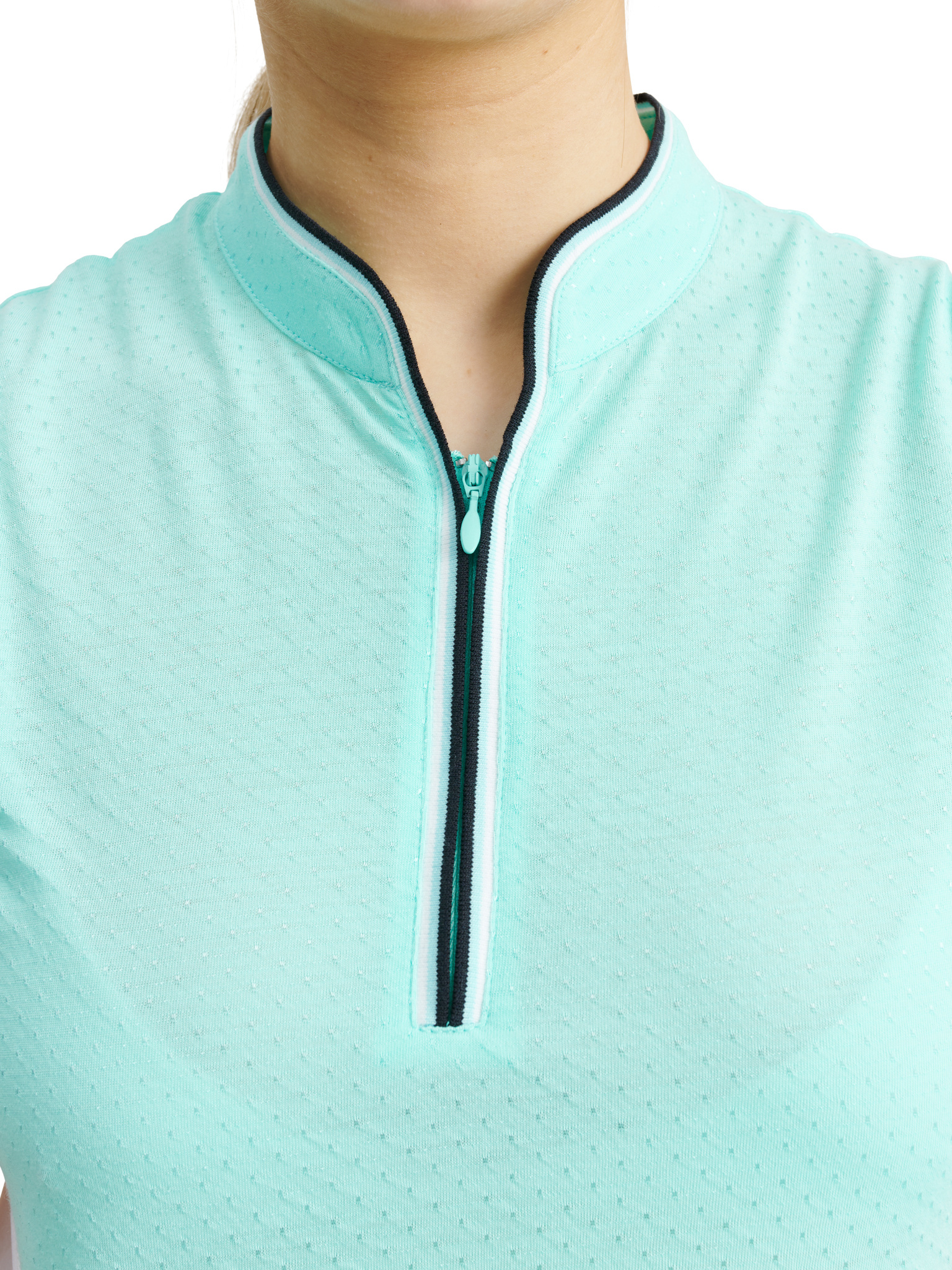 Lds Erin loosefit sleeveless - aqua/white