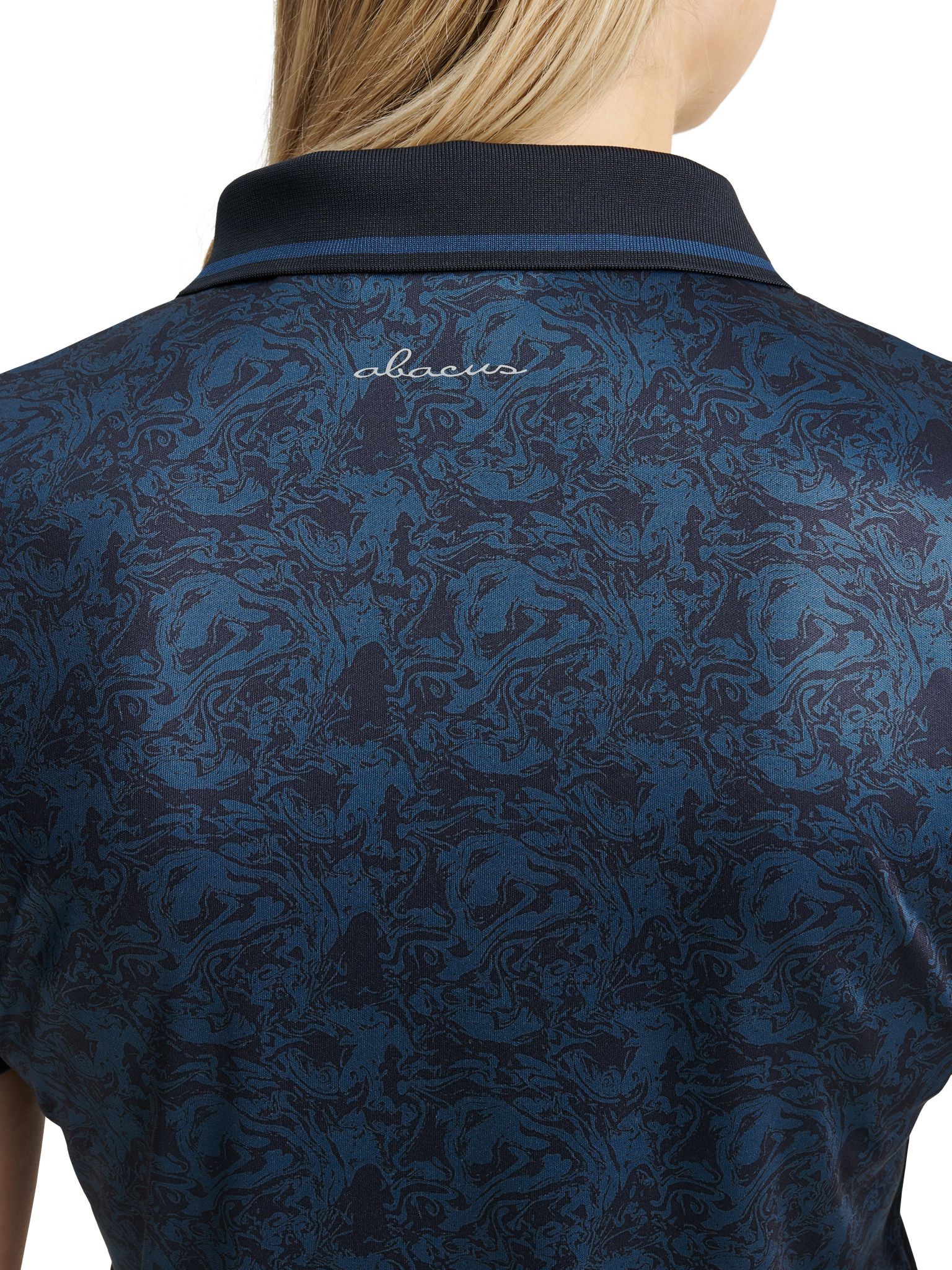 Lds Cherry polo - peacock blue