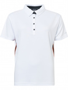 Lds Cherry stripe polo - white Lds Cherry stripe polo - white