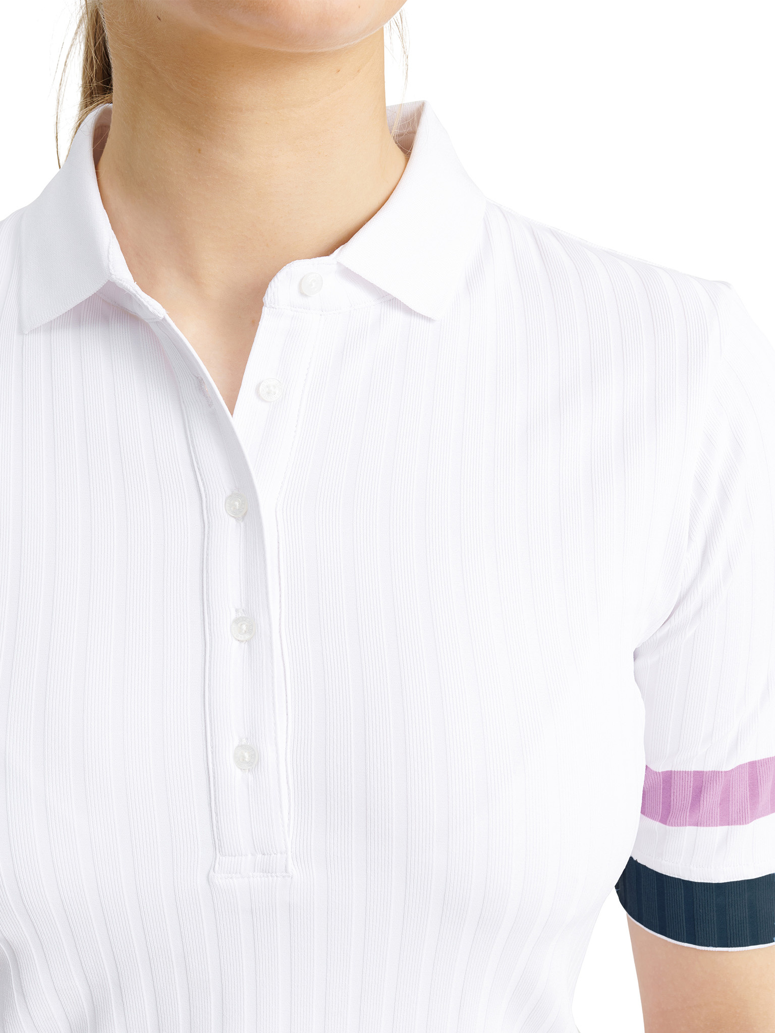 Lds Pebble halfsleeve - white/iris