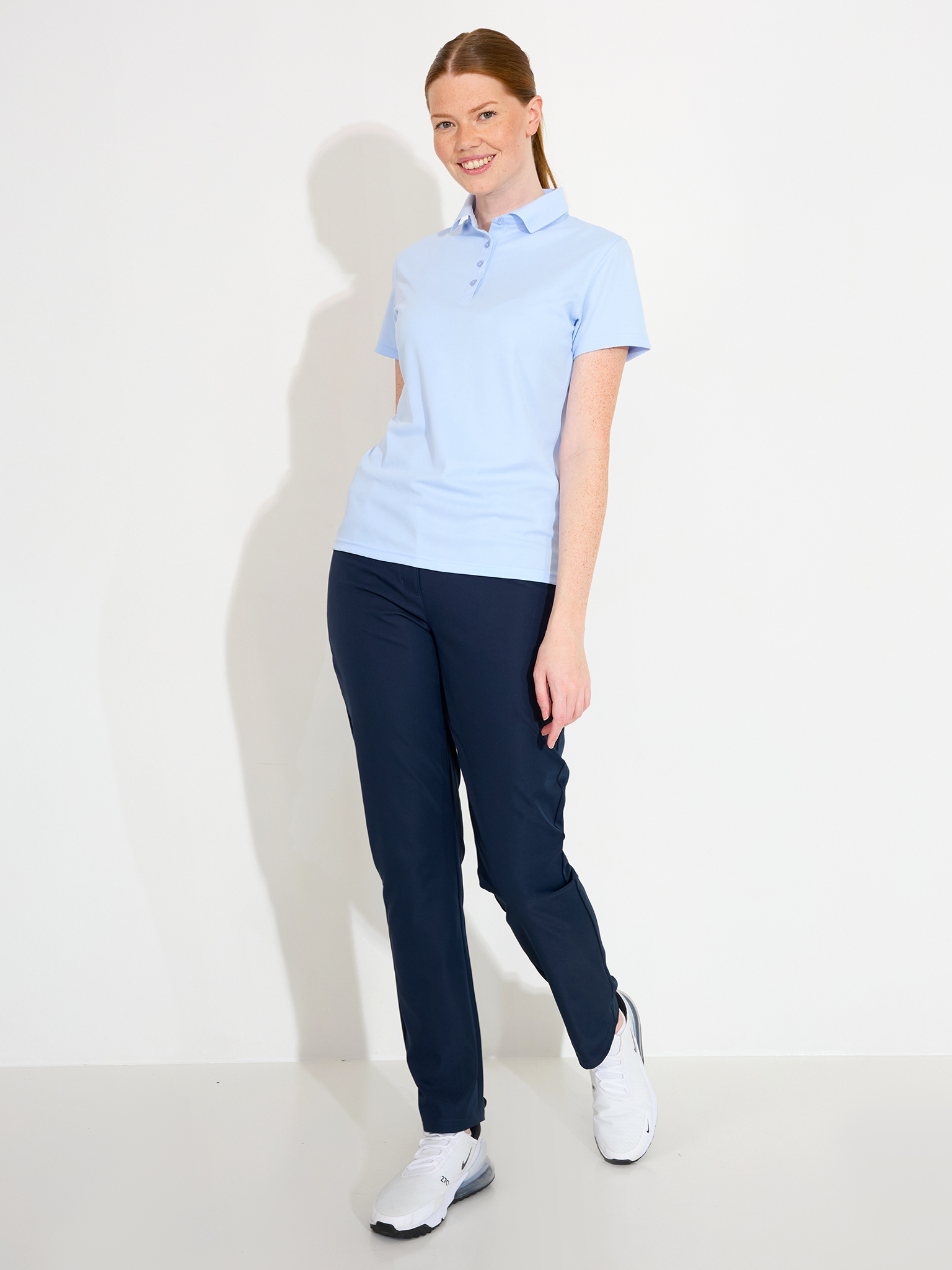 Lds Cray drycool polo - lt.blue
