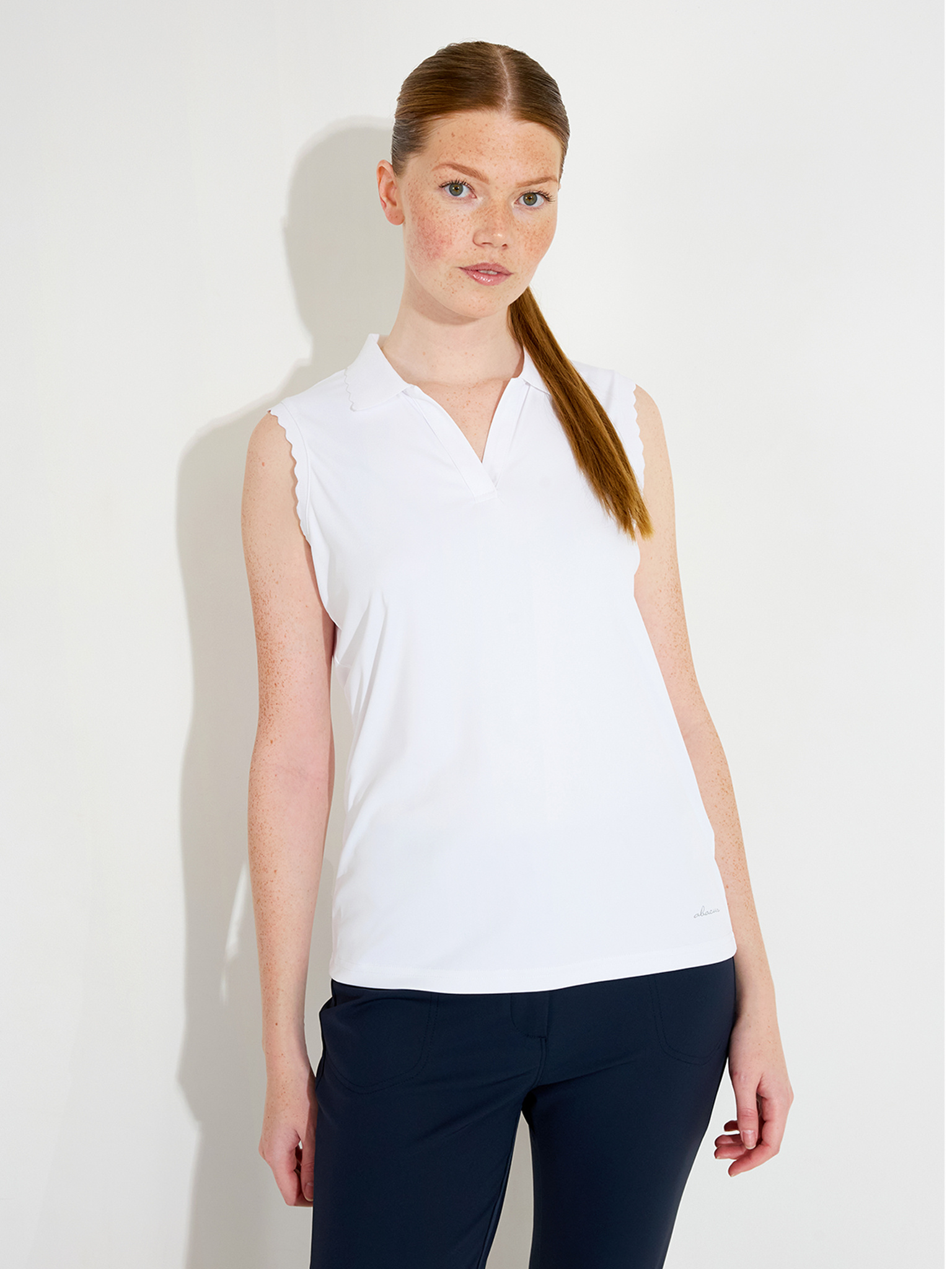 Lds Victoria drycool sleeveless - white