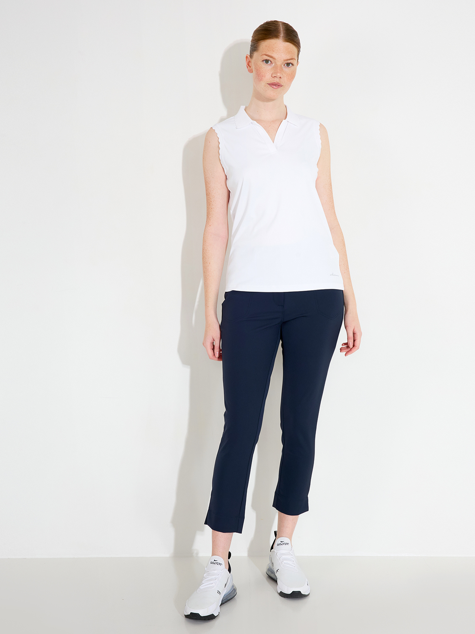 Lds Victoria drycool sleeveless - white