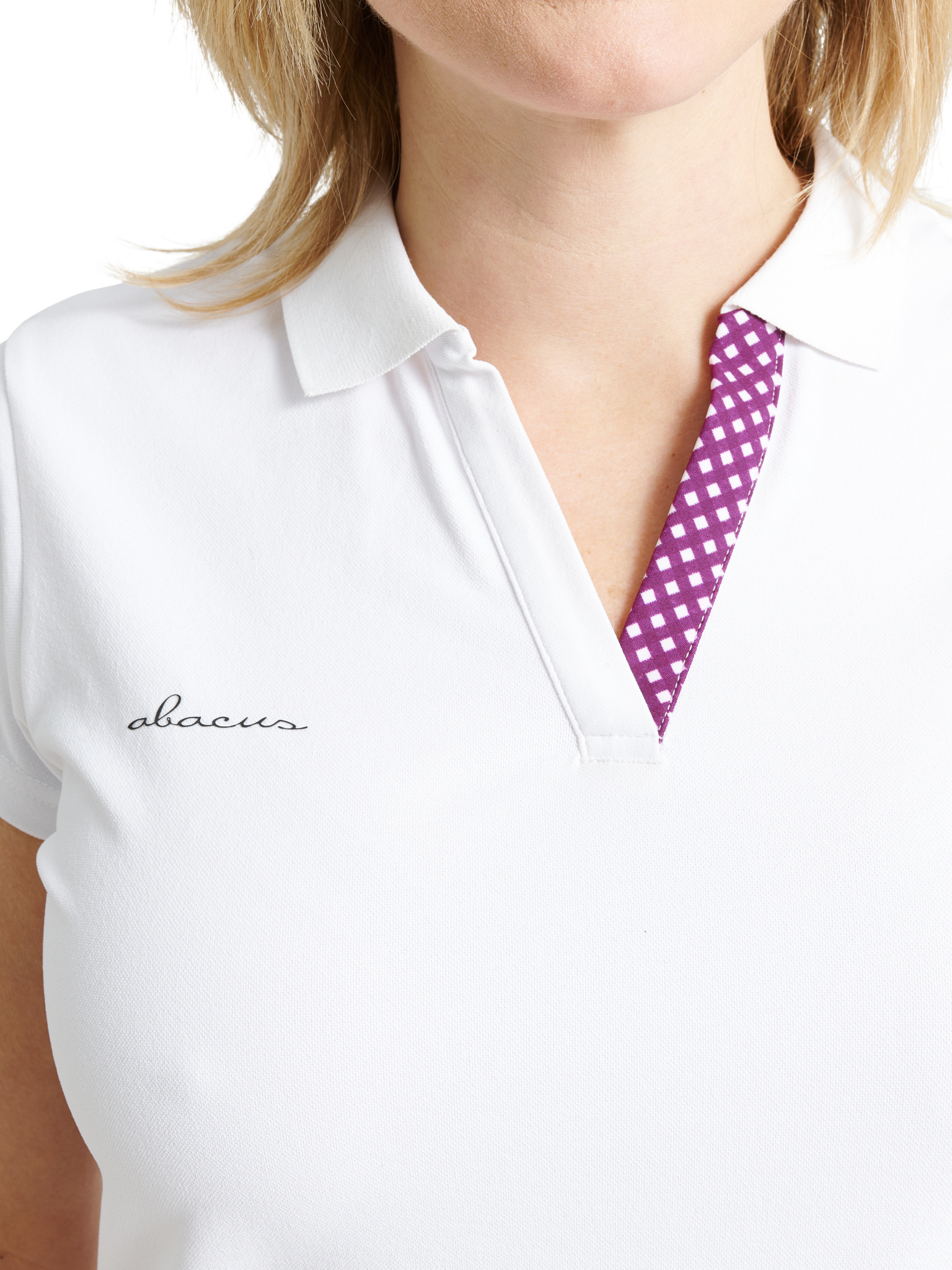 Lds Merion cupsleeve - violet check
