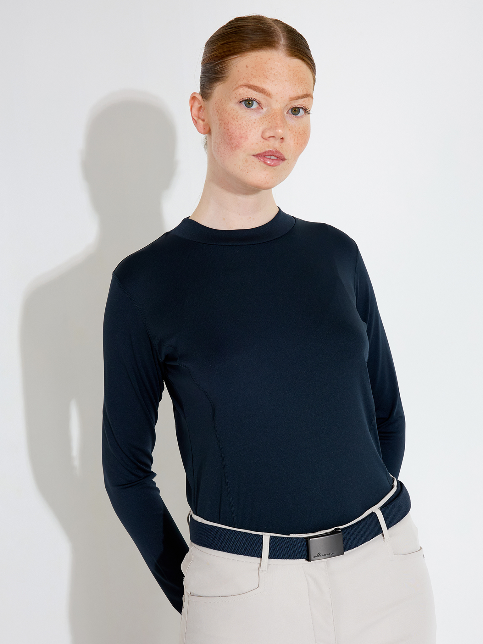 Lds Aloha UV turtle neck - navy