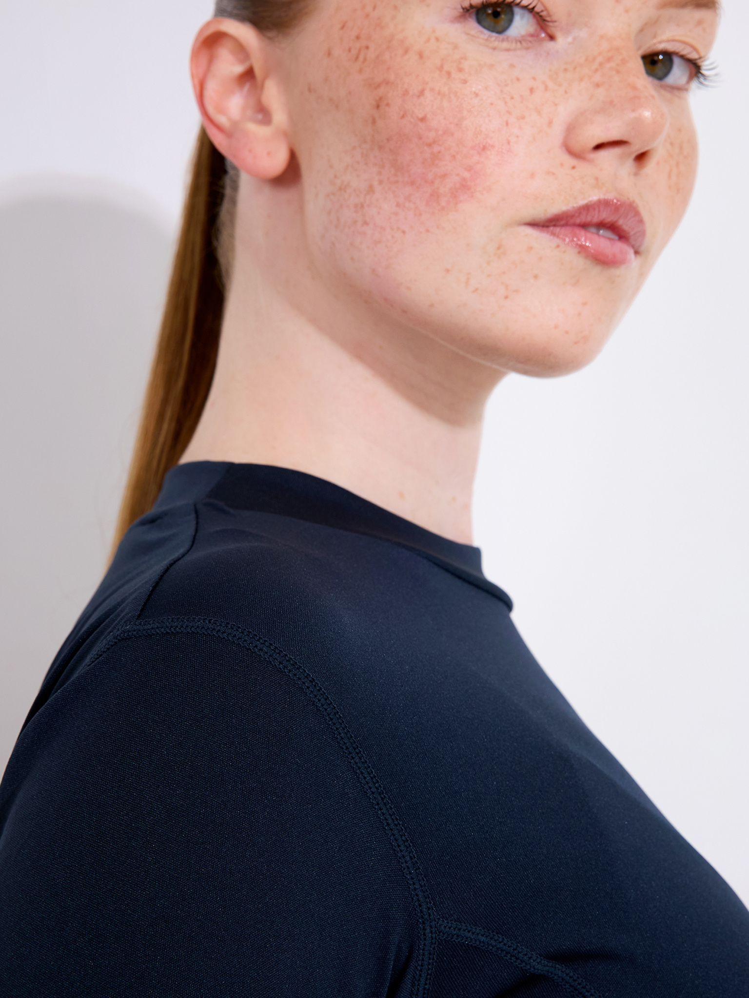 Lds Aloha UV turtle neck - navy