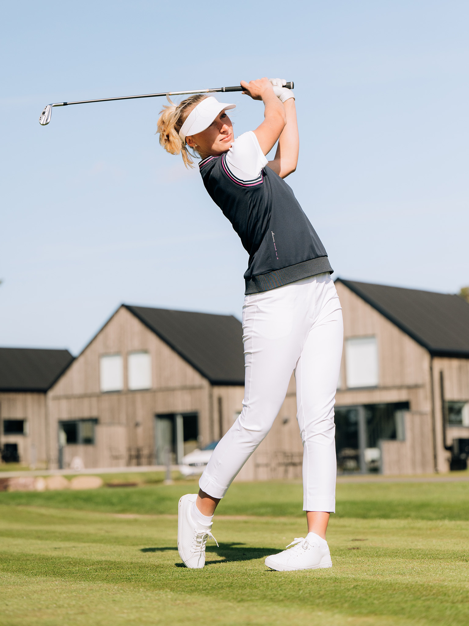 Lds Elite 7/8 trousers - white